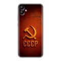 Дизайнерский силиконовый с усиленными углами чехол для Samsung Galaxy A04e Флаг Герб СССР