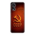 Дизайнерский силиконовый чехол для OPPO A38 4G Флаг Герб СССР