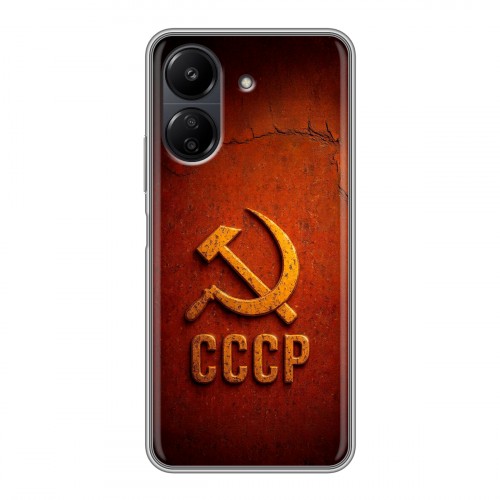 Дизайнерский силиконовый чехол для Xiaomi Poco C65 Флаг Герб СССР