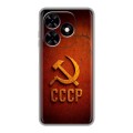 Дизайнерский силиконовый чехол для Tecno Spark Go 2024 Флаг Герб СССР