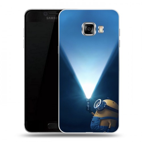 Дизайнерский пластиковый чехол для Samsung Galaxy C5 Миньоны