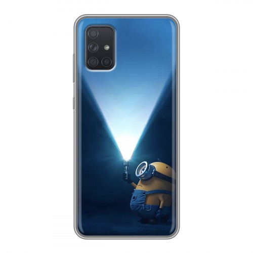 Дизайнерский силиконовый чехол для Samsung Galaxy A71 Миньоны