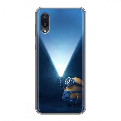 Дизайнерский силиконовый чехол для Samsung Galaxy A02 Миньоны