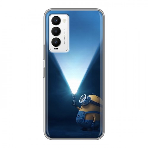 Дизайнерский силиконовый с усиленными углами чехол для Tecno Camon 18 Миньоны