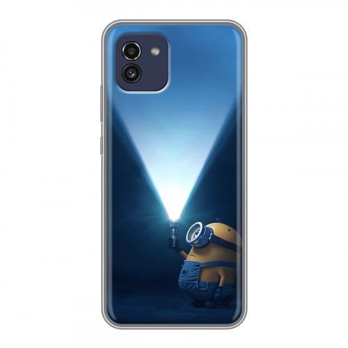 Дизайнерский силиконовый чехол для Samsung Galaxy A03 Миньоны