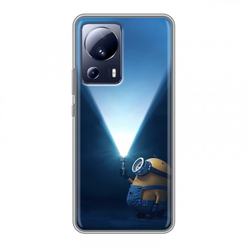 Дизайнерский силиконовый с усиленными углами чехол для Xiaomi 13 Lite Миньоны