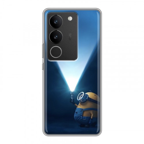 Дизайнерский силиконовый с усиленными углами чехол для Vivo V29 Миньоны