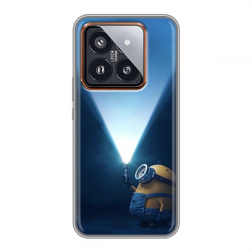 Дизайнерский силиконовый чехол для Xiaomi 14 Pro Миньоны