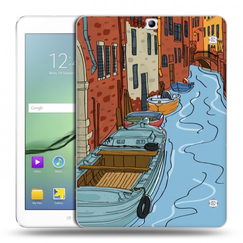 Дизайнерский силиконовый чехол для Samsung Galaxy Tab S2 9.7 Столичные зарисовки