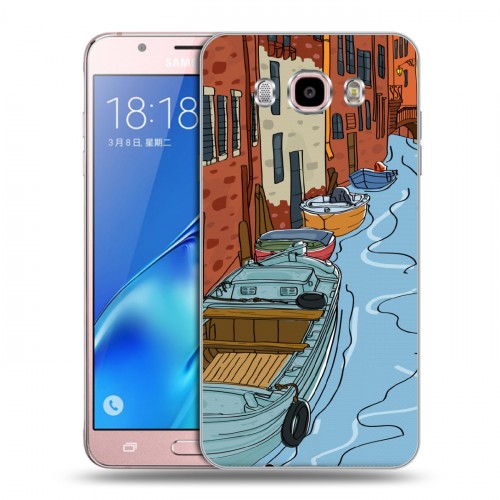 Дизайнерский силиконовый с усиленными углами чехол для Samsung Galaxy J5 (2016) Столичные зарисовки