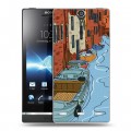 Дизайнерский пластиковый чехол для Sony Xperia S Столичные зарисовки