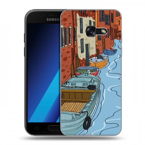 Дизайнерский силиконовый чехол для Samsung Galaxy A7 (2017) Столичные зарисовки