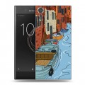 Дизайнерский пластиковый чехол для Sony Xperia XZs Столичные зарисовки