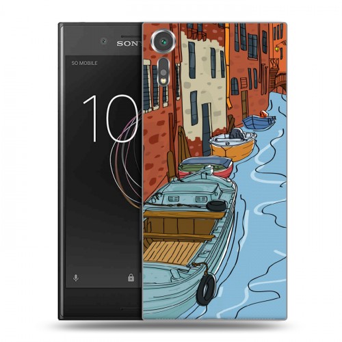 Дизайнерский пластиковый чехол для Sony Xperia XZs Столичные зарисовки