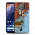 Дизайнерский силиконовый чехол для Nokia 9 PureView Столичные зарисовки