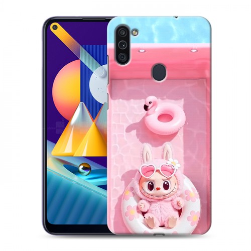 Дизайнерский пластиковый чехол для Samsung Galaxy M11 Labubu Лабубу