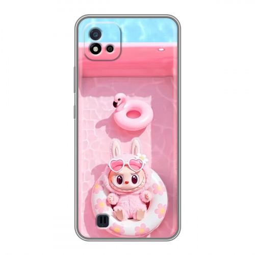 Дизайнерский силиконовый чехол для Realme C20 Labubu Лабубу