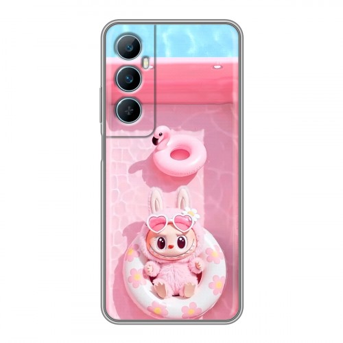 Дизайнерский силиконовый чехол для Realme C65 Labubu Лабубу