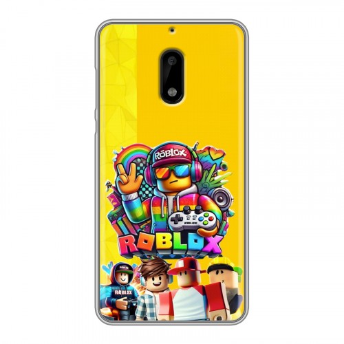 Дизайнерский пластиковый чехол для Nokia 6 Roblox Роблокс