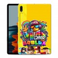 Дизайнерский силиконовый чехол для Samsung Galaxy Tab S7 Roblox Роблокс