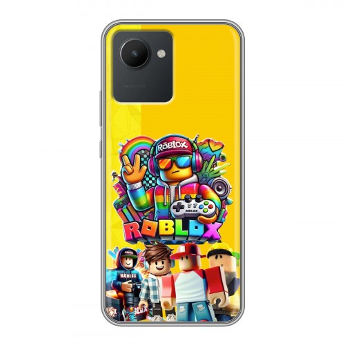 Дизайнерский силиконовый чехол для Realme C30 Roblox Роблокс
