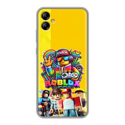 Дизайнерский силиконовый с усиленными углами чехол для Samsung Galaxy A04e Roblox Роблокс