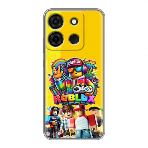 Дизайнерский силиконовый чехол для Infinix Smart 7 Roblox Роблокс