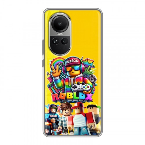 Дизайнерский силиконовый чехол для OPPO Reno10 Roblox Роблокс