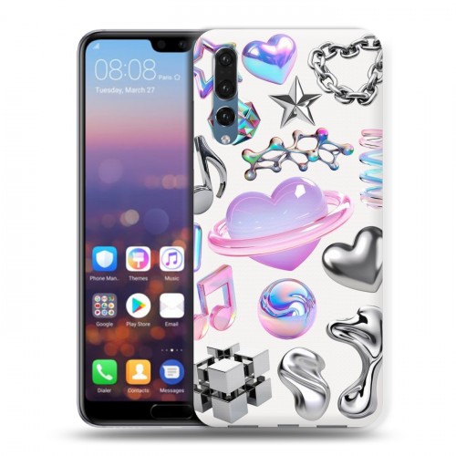 Дизайнерский силиконовый с усиленными углами чехол для Huawei P20 Pro Y2K