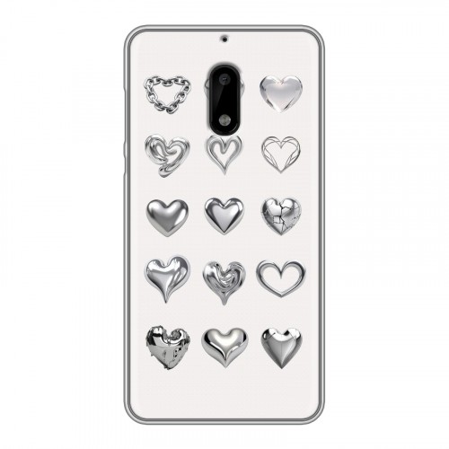Дизайнерский пластиковый чехол для Nokia 6 Y2K сердечки