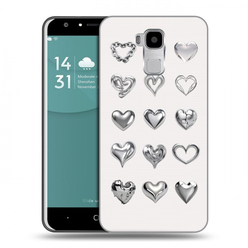 Дизайнерский пластиковый чехол для Doogee Y6 Y2K сердечки