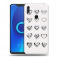Дизайнерский силиконовый чехол для Alcatel 5V Y2K сердечки