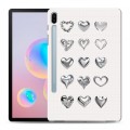 Дизайнерский силиконовый чехол для Samsung Galaxy Tab S6 Y2K сердечки