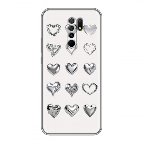 Дизайнерский силиконовый чехол для Xiaomi RedMi 9 Y2K сердечки