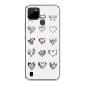 Дизайнерский силиконовый чехол для Realme C21Y Y2K сердечки