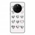 Дизайнерский силиконовый с усиленными углами чехол для Huawei Mate 50 Y2K сердечки