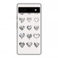 Дизайнерский силиконовый чехол для Google Pixel 6a Y2K сердечки