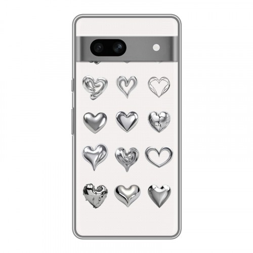 Дизайнерский силиконовый чехол для Google Pixel 7A Y2K сердечки