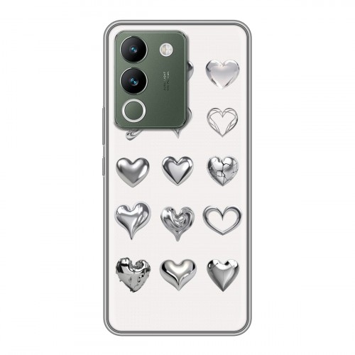 Дизайнерский силиконовый чехол для Vivo V29e Y2K сердечки