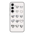 Дизайнерский силиконовый чехол для Samsung Galaxy S24 Y2K сердечки
