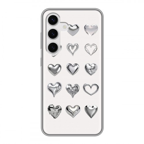 Дизайнерский силиконовый чехол для Samsung Galaxy S24 Y2K сердечки