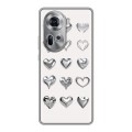 Дизайнерский пластиковый чехол для OPPO Reno 11 Y2K сердечки