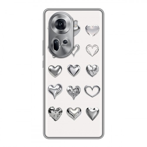 Дизайнерский пластиковый чехол для OPPO Reno 11 Y2K сердечки