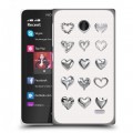 Дизайнерский пластиковый чехол для Nokia X Y2K сердечки