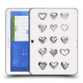 Дизайнерский силиконовый чехол для Samsung Galaxy Tab 4 10.1 Y2K сердечки