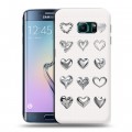 Дизайнерский силиконовый чехол для Samsung Galaxy S6 Edge Y2K сердечки