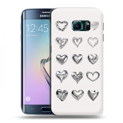 Дизайнерский силиконовый чехол для Samsung Galaxy S6 Edge Y2K сердечки