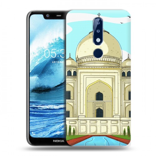 Дизайнерский силиконовый чехол для Nokia 5.1 Plus Столичные зарисовки