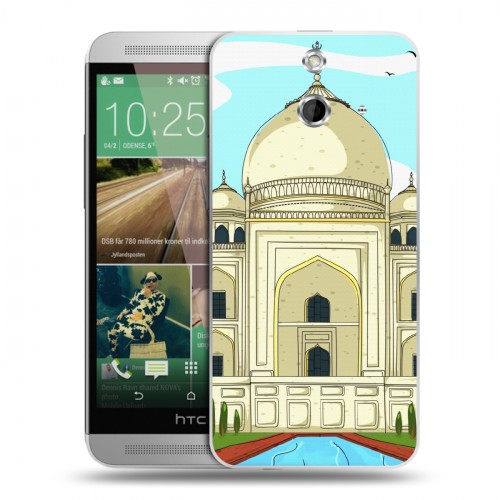 Дизайнерский пластиковый чехол для HTC One E8 Столичные зарисовки