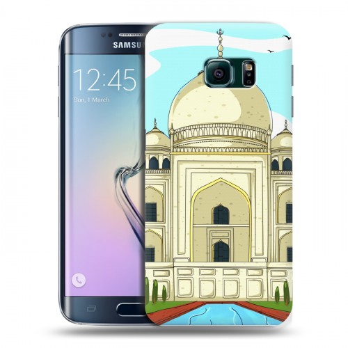 Дизайнерский пластиковый чехол для Samsung Galaxy S6 Edge Столичные зарисовки